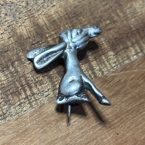 950 silver donkey pin